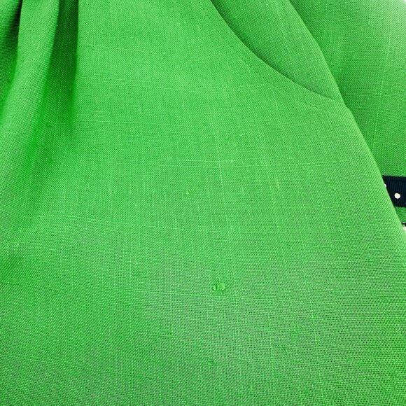 VTG The Red Mill Green Womens Sz 4-6 High Waist Pleated Retro Mod Striped AA40 - Picture 7 of 11